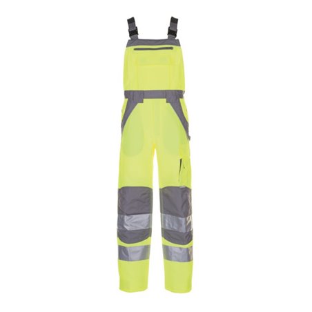 Planam Warnschutz Latzhose Plaline gelb/zink