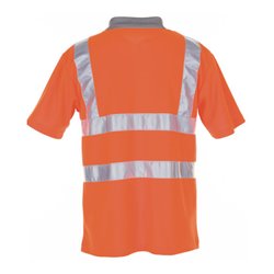 Planam Warnschutz Poloshirt orange/grau