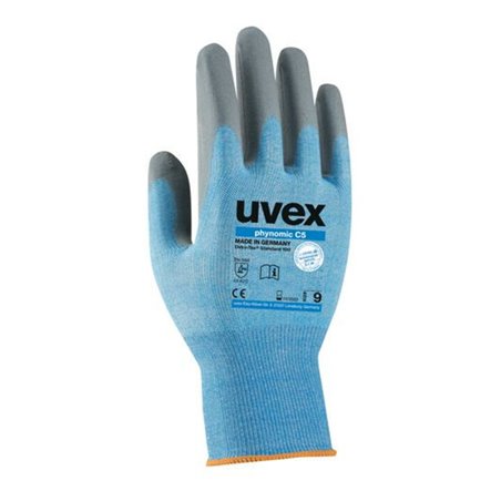 Uvex Schutzhandschuhe uvex phynomic C5, Innenhand und Fingerspitzen mit Aqua-Polymer-Schaum-Beschichtung
