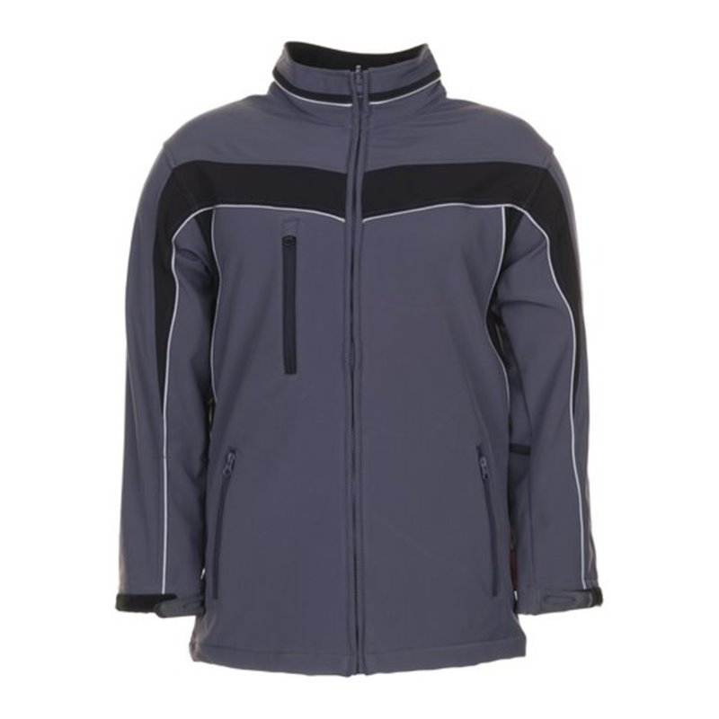 Planam Softshelljacke Plaline schiefer/schwarz