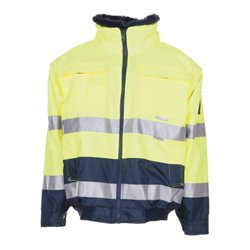 Planam Warnschutz Comfortjacke gelb/marine