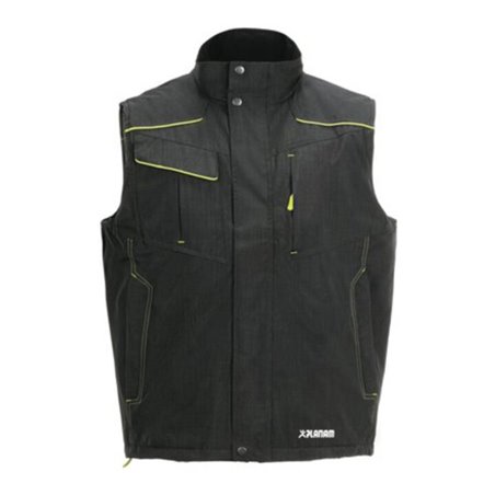 Planam Weste Outdoor Neon grau/grün