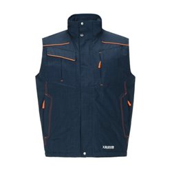 Planam Weste Outdoor Neon marine/orange