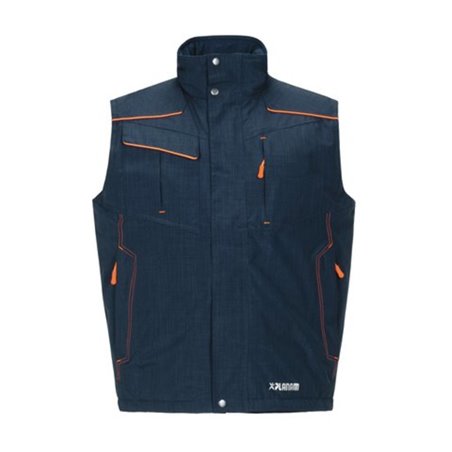 Planam Weste Outdoor Neon marine/orange
