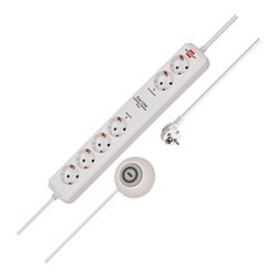 Brennenstuhl Eco-Line Comfort Switch PlusSteckd.leiste 6-fach weiss 1,5m permanent, Hand-/Fußschalter - 1159560216