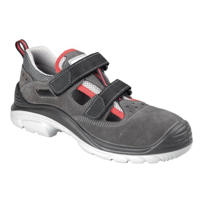 Now Sicherheitssandale Föhr, EN20345 S1 schwarz/grau m. Klett