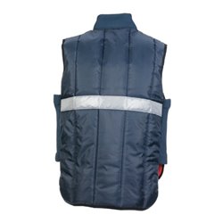 Planam Kühlhaus-Weste marine, Innenfutter rot