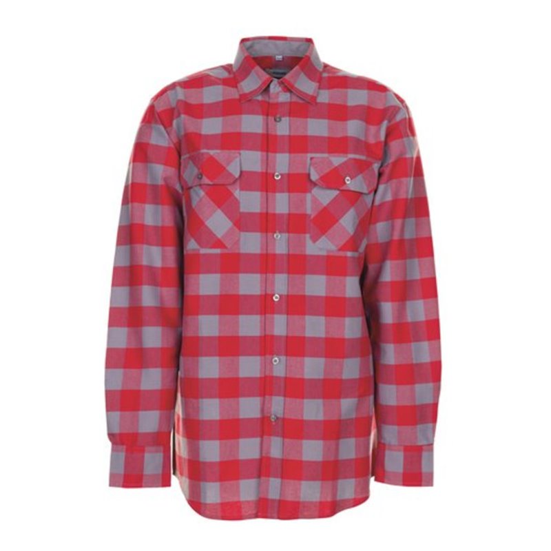 Planam Square Hemd rot/zink