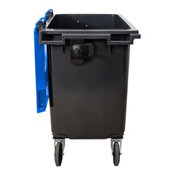 STIER 4-Rad-Müllgroßbehälter Flachdeckel, grau blau