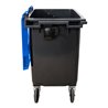 STIER 4-Rad-Müllgroßbehälter Flachdeckel, grau blau