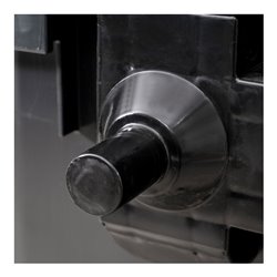 STIER 4-Rad-Müllgroßbehälter Flachdeckel, grau blau