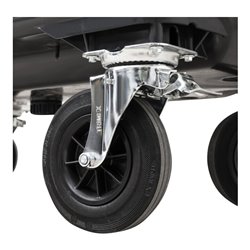 STIER 4-Rad-Müllgroßbehälter Flachdeckel, grau blau