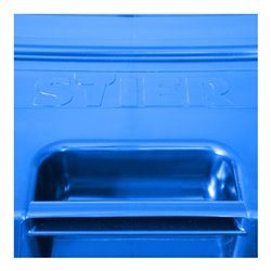 STIER 4-Rad-Müllgroßbehälter Flachdeckel, grau blau