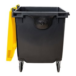 STIER 4-Rad-Müllgroßbehälter 1100 l grau/gelb