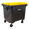 STIER 4-Rad-Müllgroßbehälter 1100 l grau/gelb
