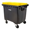 STIER 4-Rad-Müllgroßbehälter 1100 l grau/gelb