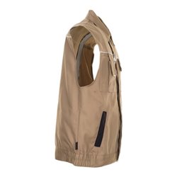Planam Weste Canvas 320 S khaki/schwarz