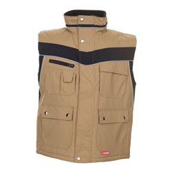 Planam Winter-Weste Plaline sand/schwarz