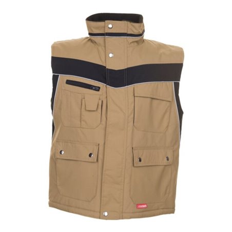 Planam Winter-Weste Plaline sand/schwarz