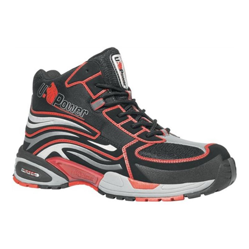 U-Power Sicherheitsstiefel Devil, EN20345 S1P SRC schwarz/rot/grau