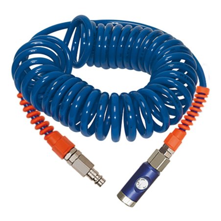 RIEGLER Spiralschlauch-Druckknopf-Sicherheitskupplungs-Set, PU