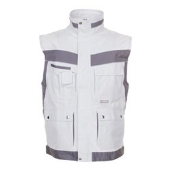 Planam Weste Plaline weiß/zink