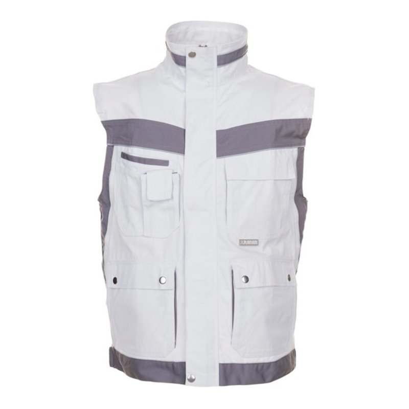 Planam Weste Plaline weiß/zink