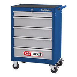 KS Tools BASICline Werkstattwagen, blau/silber