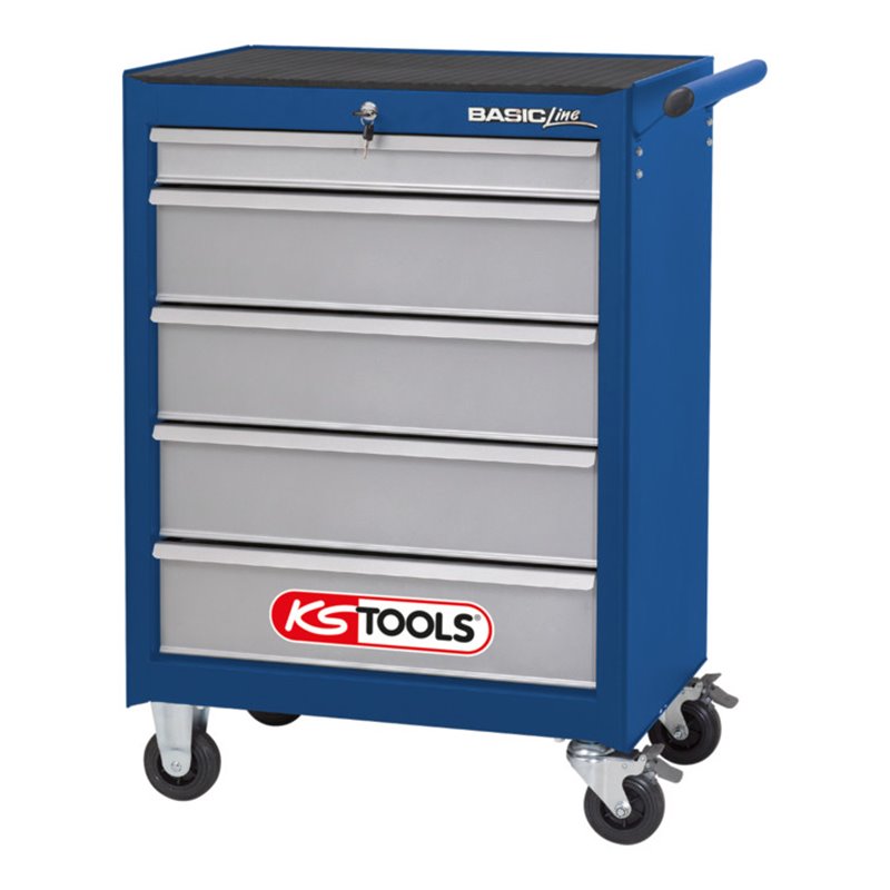 KS Tools BASICline Werkstattwagen, blau/silber
