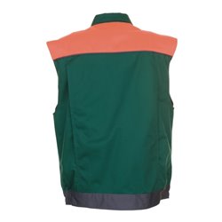 Planam Weste Visline grün/orange/schiefer