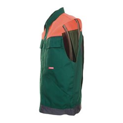 Planam Weste Visline grün/orange/schiefer