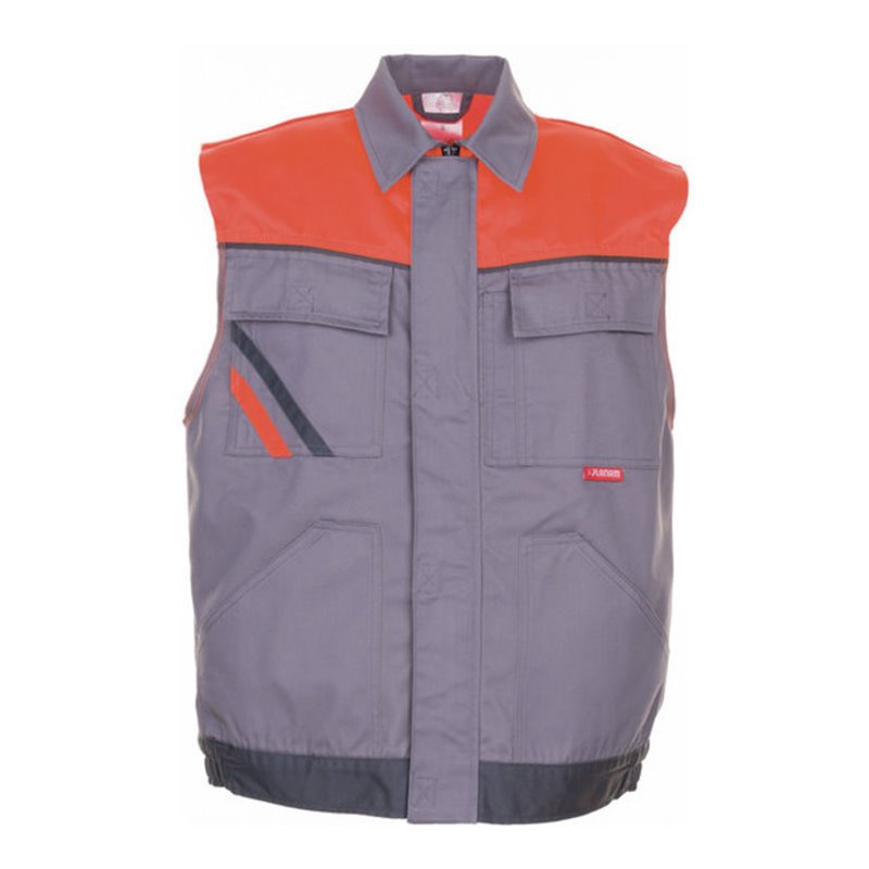 Planam Weste Visline zink/orange/schiefer