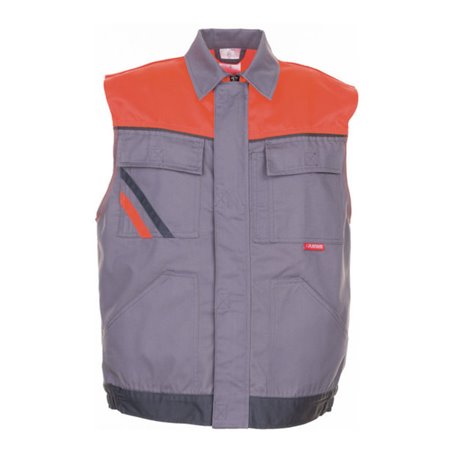 Planam Weste Visline zink/orange/schiefer