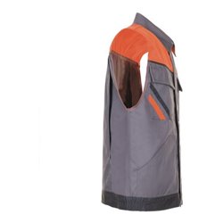 Planam Weste Visline zink/orange/schiefer