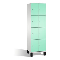 C+P Fächerschrank Cambio auf Füßen 8 Fächer Front Lichtgrün Korpus Lichtgrau