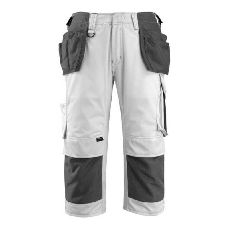 Mascot Lindau Handwerker-Dreiviertel-Hose weiss/dunkelanthrazit