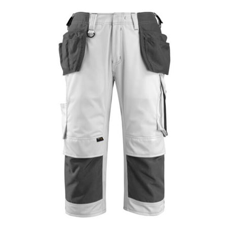 Mascot Lindau Handwerker-Dreiviertel-Hose weiss/dunkelanthrazit