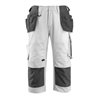Mascot Lindau Handwerker-Dreiviertel-Hose weiss/dunkelanthrazit
