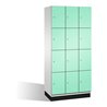 C+P Fächerschrank Cambio auf Sockel 12 Fächer Front Lichtgrün Korpus Lichtgrau