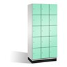 C+P Fächerschrank Cambio auf Sockel 15 Fächer Front Lichtgrün Korpus Lichtgrau