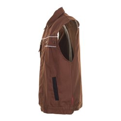 Planam Weste Canvas 320 braun/schwarz