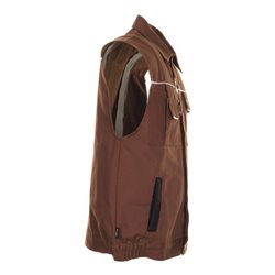 Planam Weste Canvas 320 braun/schwarz