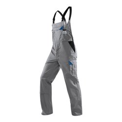 Kübler Brand X Latzhose 1085 grau/kornblumenblau