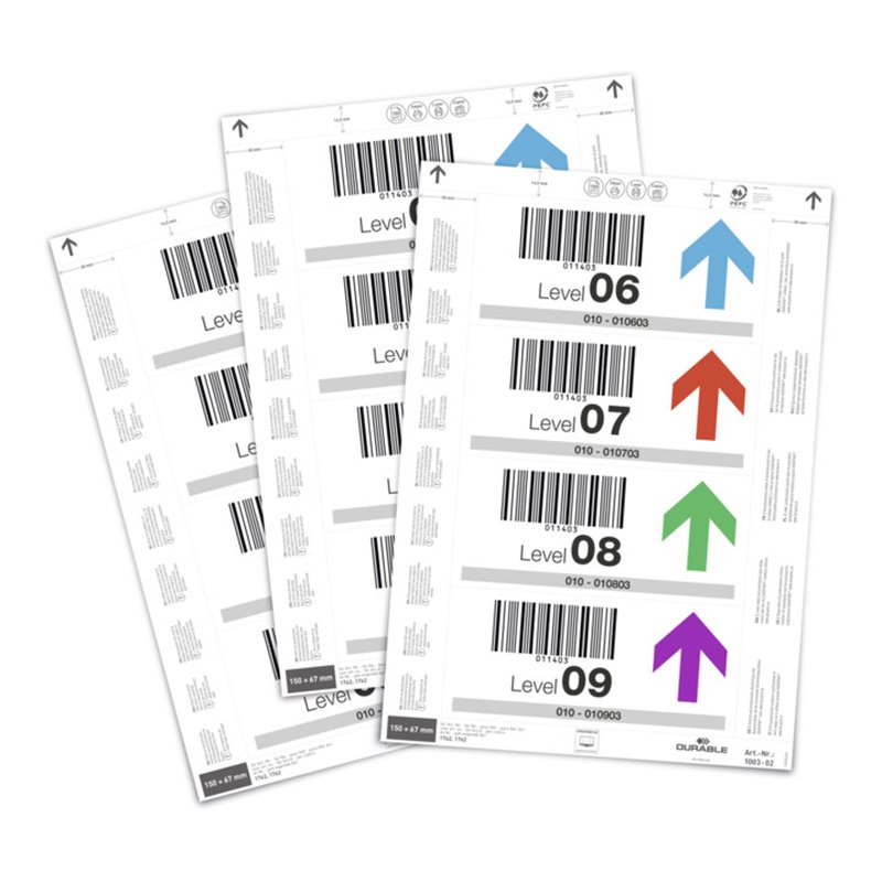 Durable Einsteckschilder für Logistiktaschen