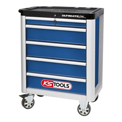 KS Tools ULTIMATEline Werkstattwagen, blau/silber