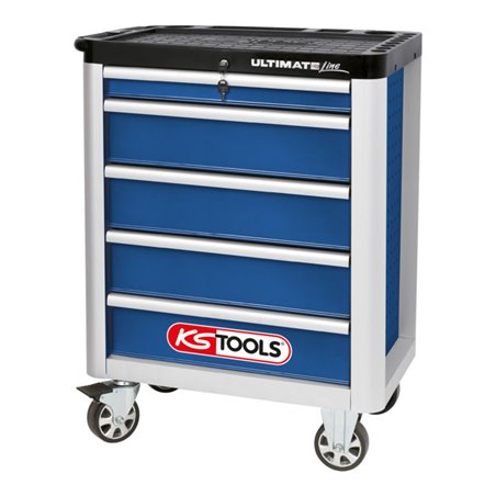 KS Tools ULTIMATEline Werkstattwagen, blau/silber