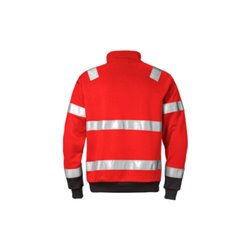 Fristads High Vis Zipper-Sweatshirt Kl. 3 728 SHV Rot (Herren)