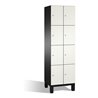 C+P Fächerschrank Cambio auf Füßen 8 Fächer Front Reinweiß Korpus Schwarzgrau
