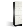 C+P Fächerschrank Cambio auf Sockel 10 Fächer Front Reinweiß Korpus Schwarzgrau