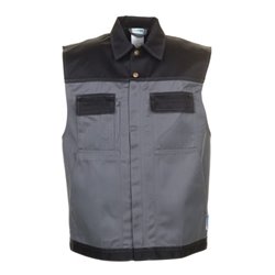 Planam Weste Tristep grau/schwarz